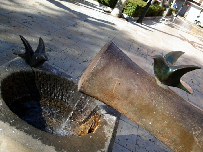 Fuente Plaza Cervantes Palencia